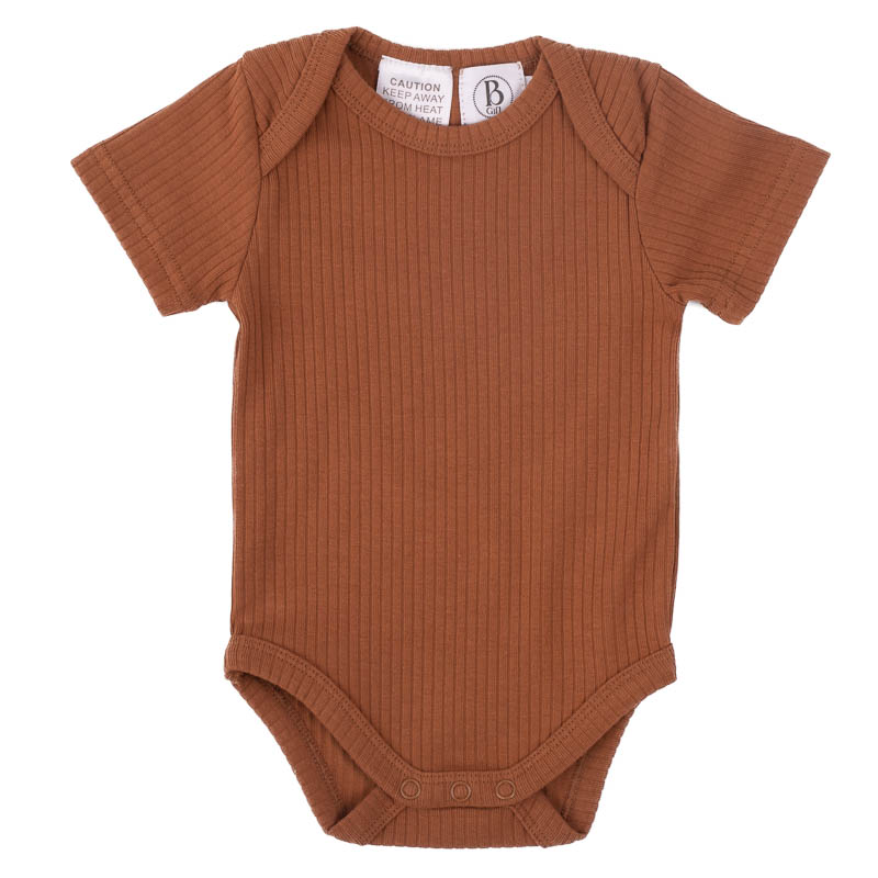 Personalised Brown Baby Romper Personalised Brown Baby Romper