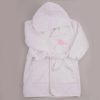 Personalised White Hooded Robe Nora