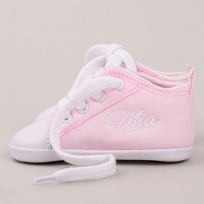 Personalised Pink Baby Shoes | One Little Day Australia
