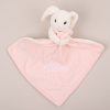 Personalised White Bunny Baby Comforter embroidered with Chloe