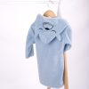 Personalised Bear Hooded Baby Robe Back with hooded embroidered as a bear face.