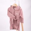 Personalised Pink Bunny Baby Robe Hanging & embroidered in white with the name Lily.