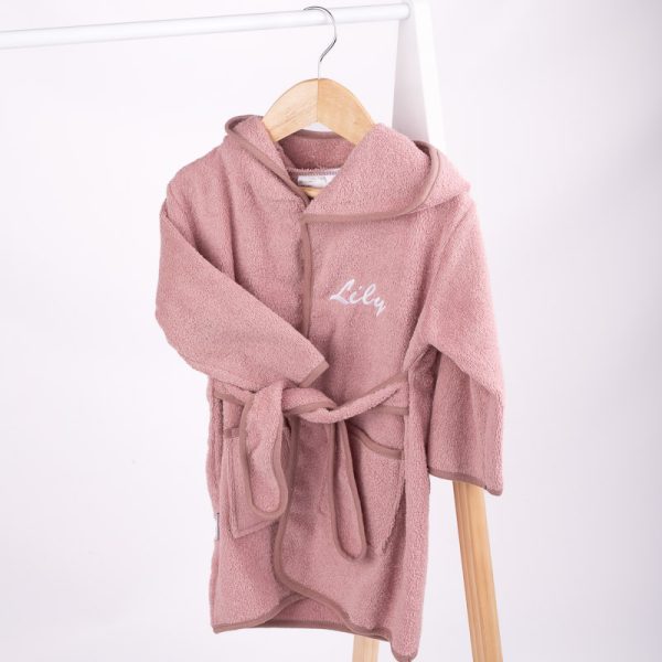 Personalised Pink Bunny Hooded Baby Robe