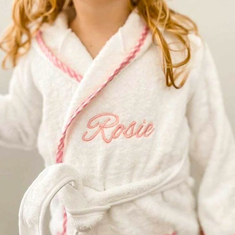 Personalised Baby Robes & Hooded Towels Embroidered Names