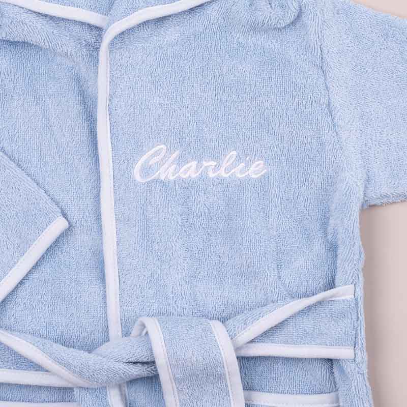 Personalised Bear Hooded Baby Robe