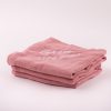 Dark Pink Organic Muslin Baby's Wrap swaddle blanket personalised with the name Grace folded.
