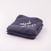 Navy Blue Organic Muslin Baby's Wrap gift for baby boys personalised with name Noah.