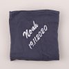 Personalised Navy Blue Organic Muslin Wrap personalised with the name Noah.