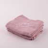 Personalised Pink Organic Muslin Wrap swaddle blanket for girls, personalised and folded.
