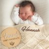 Cream Diamond Baby Blanket & Name Disc Hannah Cream Diamond Baby Blanket & Name Disc Hannah