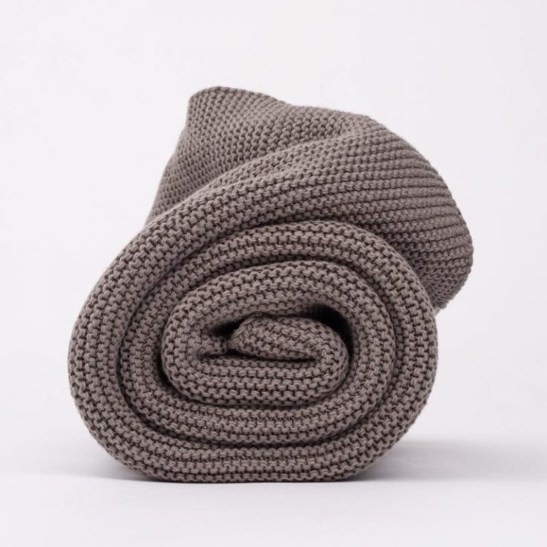 Personalised OliveGreen Baby Blanket Knitted