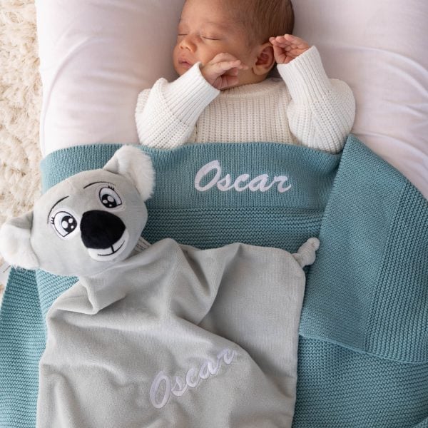 Personalised Ocean Blue & Koala Comforter Baby Gift Set Personalised Ocean Blue & Koala Comforter Baby Gift Set