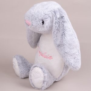 Personalised Plush Bunny Sitting.