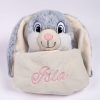 Grey Bunny Baby Comforter Isla Close Up Grey Bunny Baby Comforter Isla Close Up