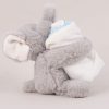 Personalised Elephant Baby Comforter side view.