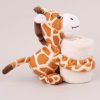 Personalised Giraffe Baby Comforter side view.