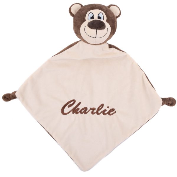 Personalised Brown Bear Baby Comforter