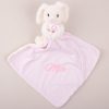Personalised Baby Comforter White Bunny embroidered with a girls baby name Mia.