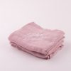 Personalised Pink Organic Muslin Wrap personalised folded