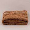 Folded Brown Diamond Personalised Baby Blanket embroidered with the name Blake Edward