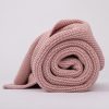 Blush Pink Knitted Baby Blanket, gift idea for baby girls.