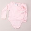 Newborn-Organic-Romper-Pink-Personalised-Embroidery An Open 100% GOTS Certified Organic Pink Baby Romper with Personalised Embroidery.