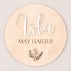 3D Baby Name Disc light engraved with girls name Isla.