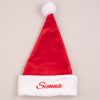 Personalised Baby Christmas Hat embroidered with girls name Sienna.