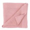 Large Personalised Blush Pink Baby Knitted Blanket folded.