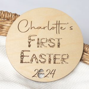 Personalised First Easter Disc Charlotte.