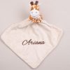 Personalised Giraffe Baby Comforter Personalised Giraffe Baby Comforter embroidered with girls name Ariana.