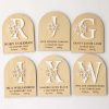 Floral Monogram Birth Announcement Baby Disc Floral Monogram Birth Announcement Baby Disc