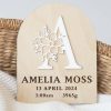 Monogram Baby Birth Disc Letter A Monogram Baby Birth Disc Letter A