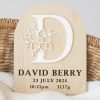 Monogram Baby Birth Disc Letter D Monogram Baby Birth Disc Letter D