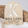 Monogram Baby Birth Disc Letter K Monogram Baby Birth Disc Letter K