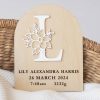 Monogram Baby Birth Disc Letter L Monogram Baby Birth Disc Letter L
