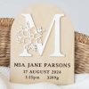 Monogram Baby Birth Disc Letter M Monogram Baby Birth Disc Letter M