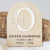 Monogram Baby Birth Disc Letter O Monogram Baby Birth Disc Letter O