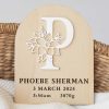 Monogram Baby Birth Disc Letter P Monogram Baby Birth Disc Letter P