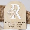 Monogram Baby Birth Disc Letter R Monogram Baby Birth Disc Letter R