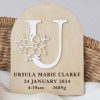 Monogram Baby Birth Disc Letter U Monogram Baby Birth Disc Letter U