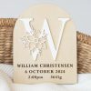 Monogram Baby Birth Disc Letter W Monogram Baby Birth Disc Letter W
