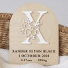 Monogram Baby Birth Disc Letter X Monogram Baby Birth Disc Letter X