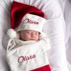 Baby Christmas Burgandy Hat Stocking Baby Christmas Burgandy Hat Stocking