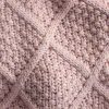Gold And Pink Knitted Diamond Blanket Close Up Look Gold And Pink Knitted Diamond Blanket Close Up Look