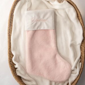 ink Christmas Stocking Natural Light with Baby name Hadley Personalised in Pink
