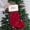 Personalised Burgundy Christmas Stocking Olivia