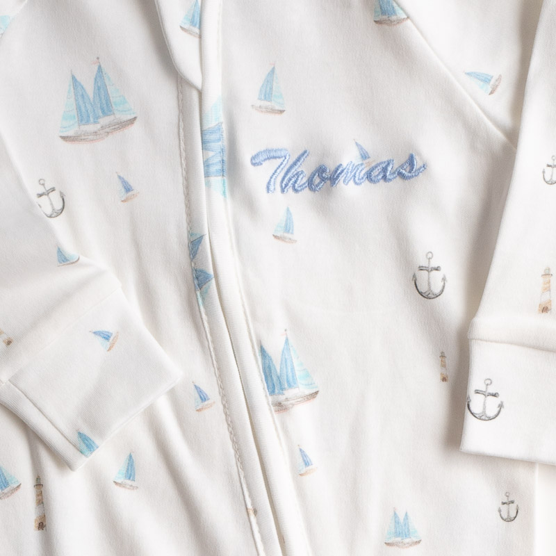 Nautical Baby Cotton Onesie Thomas Nautical Baby Cotton Onesie Thomas