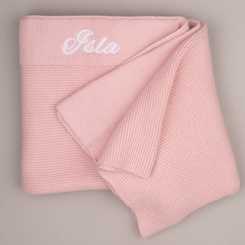 Pink Baby Knitted Blanket Pink Baby Knitted Blanket