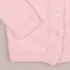 Pink Knitted Cardigan Scallop Edge